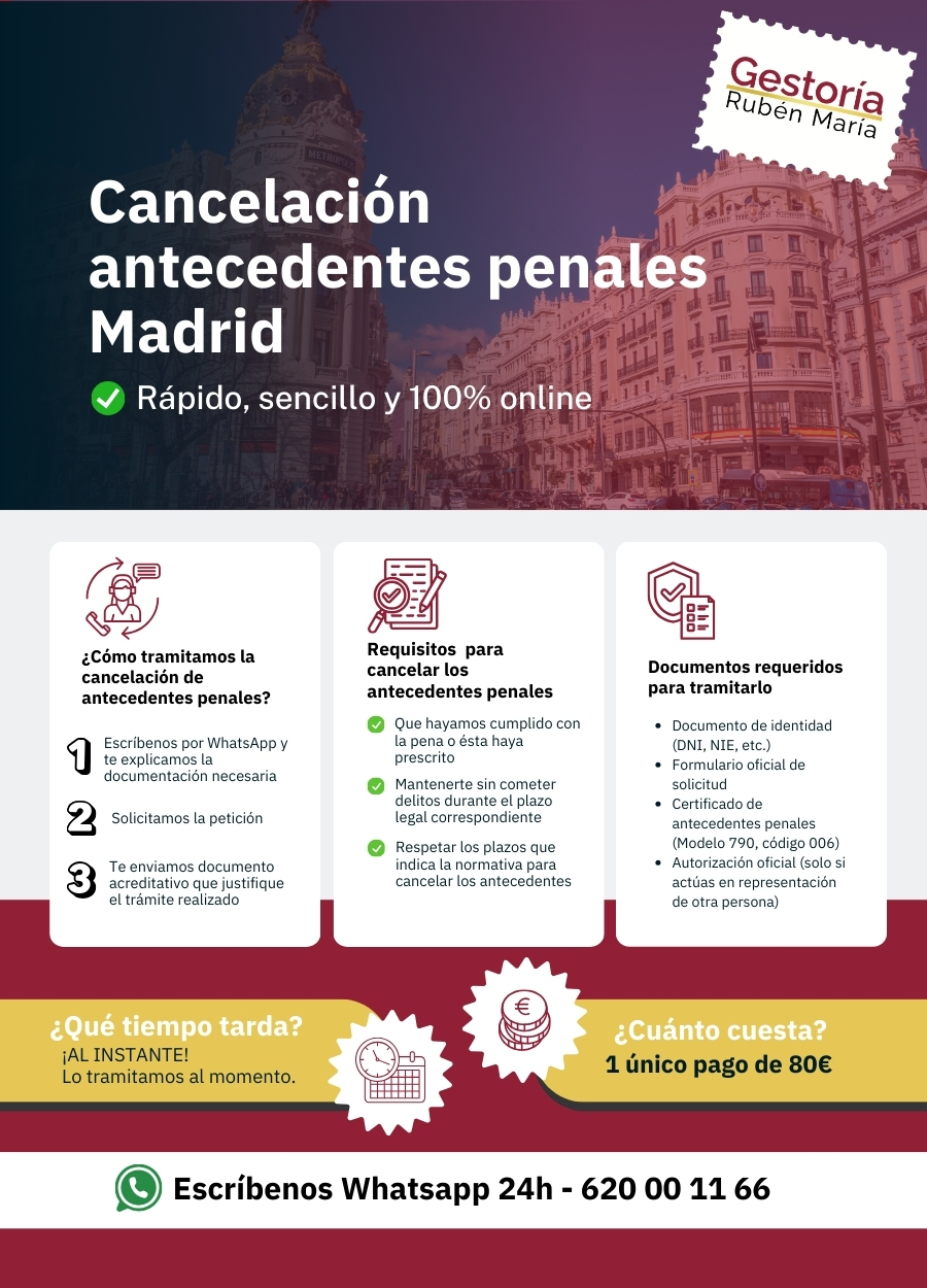 cancelación de antecedentes penales Madrid